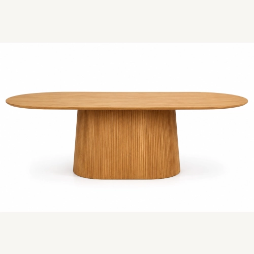 Marmoholz Matera Legno – Stół do jadalni Owalny | Jasny Dąb Mango | 200 x 100 cm